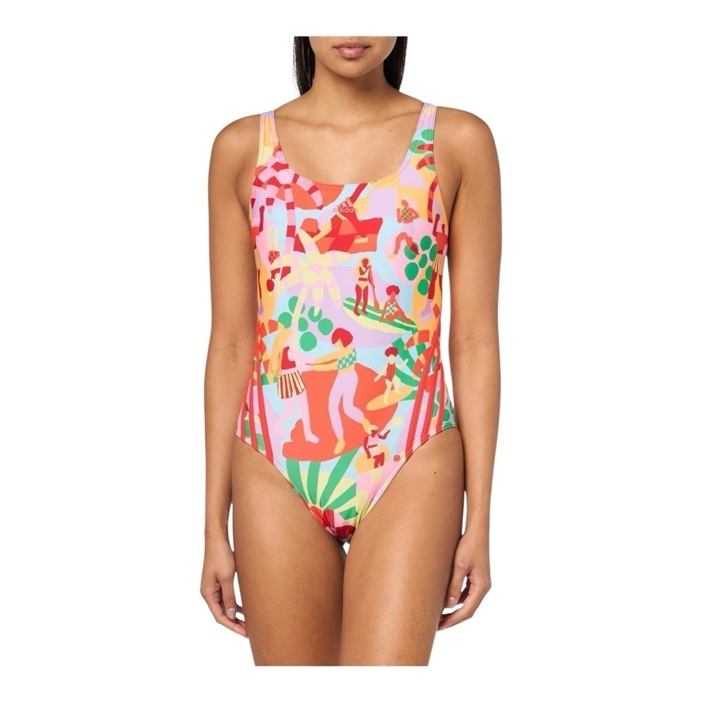 Adidas x  Farm Rio One Piece Swimsuit - Pearl Citrine NWT